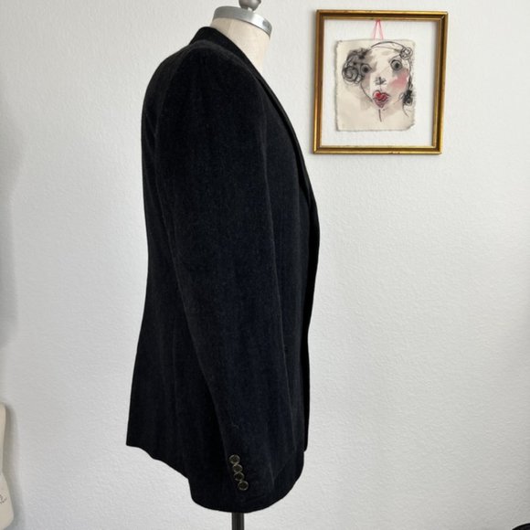 Armani Cashmere Dark Gray Blazer Men's - Picture 8 of 10